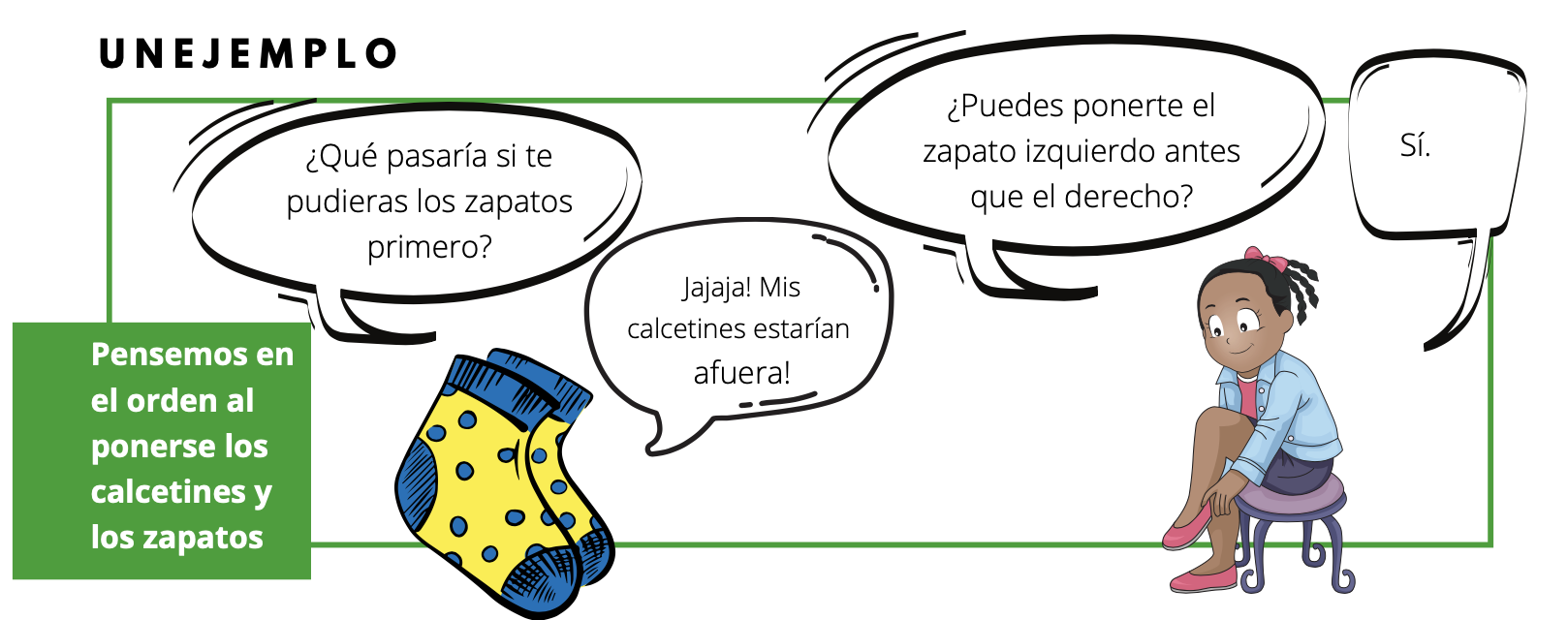 Los calcetines y los zapatos